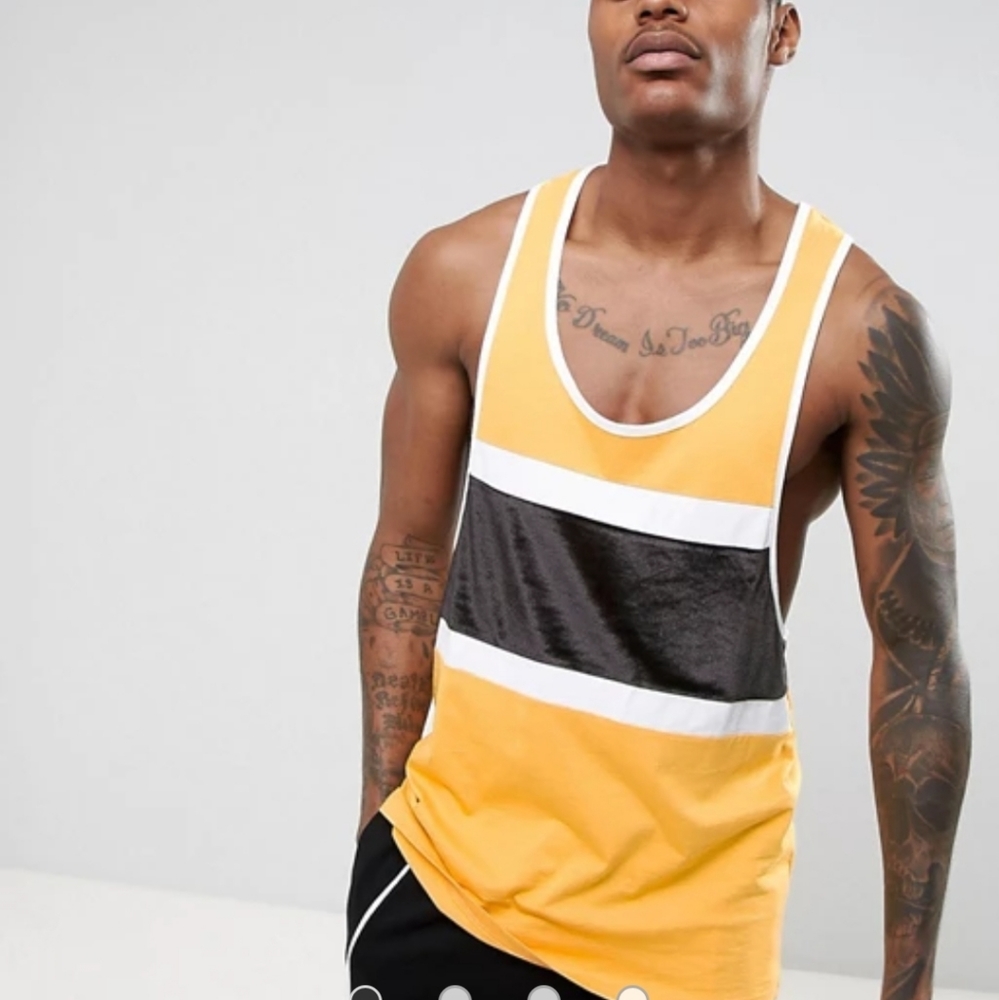 ASOS Extreme Racer Back Tank With Velour P…